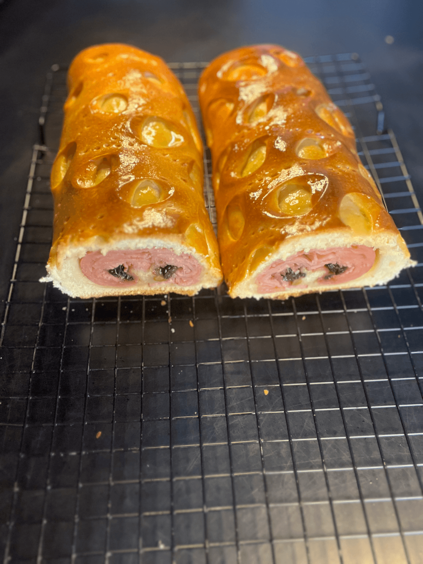 Pan de jamón masa madre